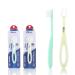 Ultra Soft Toddler Toothbrush Baby Toothbrush BPA-Free Extra Soft Floss Bristle with Tongue Cleaner Kids Soft Brush Pack of 2 Yellow Green