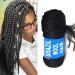 Brazilian Wool Hair Acrylic Yarn - 100% Natural Black Brazilian Wool for Crochet Braids/Box Braids/Jumbo Braiding/Senegalese Twist - Synthetic Fiber Extensions - Buy Online on GoSupps.com
