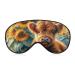Cute Highland Cow with Sunflowers Sleeping Mask Watercolor Cow Soft Sleepmask Adjustable Strap Eye Sleep Mask Light-Blocking Eye Covers for Sleeping Blindfold Eye Cover for Women Men Girls Boys Color-1