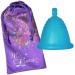 Me Luna Menstrual Cup Soft Ball Cyan Size Shorty S