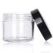 100 Pieces 20g Cream Jars with Lids, Makeup Spoon | Empty Cosmetic Containers for Lip Scrub, Samples | Black - Buy Online on GoSupps.com