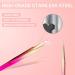 Miuffue Stainless Steel Straight & Curved Pointed Tweezers Set - Professional Eyelash Extension Tools for Volume & Classic Lashes - Buy Online on GoSupps.com