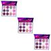 Healeved 3 Boxes Eyeshadow Palette Cosmetic Accessory Makeup Pallet Glitter Eye Shadow Plastic Colorful 1 count (Pack of 1) Colorfulx3pcs