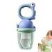 Maseaxi Baby Obst Feeder |Large-eyed dinosaur-baby food suction cleaner with a gripping ring baby diet accessories bite ring for infant tooths for most children toddlers newborn blue