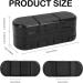 FYY Daily Pill Organizer - 7 Compartment Portable Travel Pill Case for Vitamins Supplements & Medication - Black - Buy Online on GoSupps.com