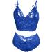 Sexy Lace Babydoll Lingerie Set | Blue-53 | Medium Size - Buy Online on GoSupps.com