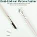 Cuticle Pusher Stainless Steel Dual Head Nail Cuticle Cleaner for Nail Polish Remover Gel Nail Remover for Removing Dead Skin - Buy Online on GoSupps.com