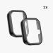 kwmobile Huami Amazfit GTS 3 Cover - Set of 2 Tempered Glass with Plastic Frame, Black - Buy Online on GoSupps.com