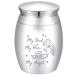 CREATCABIN Mini Cremation Urn Small Keepsake Urns Ashes Alloy Kit My Dad Hero Angel Metal Sharing Urn Memorials Miniatur Container Remains for Female Male Human Pets Angel & Fairy 1.6x1.2 Inch(Silver) Silver-angel&fairy
