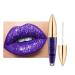 Easilydays Halloween Diamond Shiny Matte Lipstick Gothic Glitter Liquid Lip Gloss Sparkling High Pigment Waterproof Long Lasting Lipsticks Bold Shimmer Lip Glaze Lips for Masquerade Cosplay Halloween Makeup (#13)