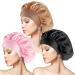 Yafe 3 Pcs Silk Bonnet Satin Hair Bonnet for Sleeping with Wide Elastic Band Satin Sleep Cap Soft Night Sleep Hat for Women Girls (Diameter 12 in)