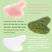 Gua Sha Heart Shape Set - 3 Pieces: Jade Rose Quartz & White Jade Face Massage Tools for Spa & Body Care - Buy Online on GoSupps.com