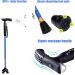 Adjustable Walking Stick Blue Smart Anti Slip Quad Cane for Seniors with Radio for Elderly LED Guide Light - Buy Online on GoSupps.com