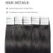 SEGO TAPE Extensions - 100% Remy Real Hair Adhesive Tape - 20 Pieces + 10 Free Tapes - Black #1 18 (45cm) 50g - Premium Quality Hair Extensions for Beautiful Styles - Buy Online on GoSupps.com