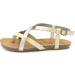 Blowfish Malibu Women's Granola Synthetic Flat Sandal 4 UK Gold Dile Silvermoon White - Buy Online on GoSupps.com
