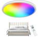 24W LED ceiling lamp with remote control 29.5cm RGB color change ceiling lamp LED panel with 4000k dimmable + night light Peasur Led lamps ceiling lamps for children's room bedroom living room bathroom 4000k 29.5cm