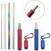 FJZFXKZL Straws Reusable Metal Straws Foldable Stainless Steel Straws Portable Keychain Telescopic Travel with Cleaning Brush Straws Straw (Color : Black-Black) - Buy Online on GoSupps.com