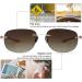 Rimless Bifocal Reading Glasses UV400 Protection | Blue Light Blocking | Lightweight Sun Readers | Outdoor Driving Safety Eyeglasses | Tinted Lens Shades | Unisex Men Women | 2.5X Magnification - Buy Online on GoSupps.com