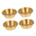 IMIKEYA Spice Dish 8 Pcs Stainless Steel Sauce Dish Multipurpose Can Stainless Steel Dessert Dishes 7X7X2.5cmx2pcs Goldenx2pcs