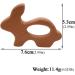 Wendysun 10pcs Cartoon Animal Rabbit Teether - Pure Natural Beech Wood Teething Nursing Toy for Baby DIY Pendant - Buy Online on GoSupps.com