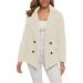 Hanxiulin coat plush jacket hoodie jacket oversize winter coat women coat winter jacket basic hooded jacket warm outdoor winter coat down jacket coat winter jacket with hood 5xl white