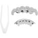 Electroplate Hip Hop False Teeth Set - Reusable Silver Vampire Prostheses for Halloween & Festival Decoration  - Buy Online on GoSupps.com