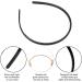 4 pcs Plastic Headband Black Headbands Thin Teeth Skinny Hairbands Soft Non Slip Outdoor Sports Hair Bands for Mens Women's Girls (8mm Wide) - Buy Online on GoSupps.com