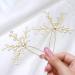 Fairvir bride hairpins silver rhinestones flower crystal bridal jewelry headdress pearls hair accessories jewelry for women and girls (2 pieces) (gold)