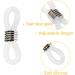 Adjustable Rubber Eyeglass Chain Ends - 40-Piece Set in White and Silver - Buy Online on GoSupps.com