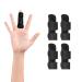 Supegar finger rail 4-pack adjustable reusable trigger finger rail finger support with removable aluminum rod for index/medium/ring/small finger black black (4 pack)
