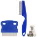 Jinsion lice comb 2 PCs flea comb dogs for cats tick comb for dogs dust ridge for effective against fleas & lice tear stain remover comb pet comb professional remove flea comb for dog & cat