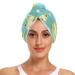 Fat Frog Hair Towel 2 Pack Super Absorbent Hair Drying Towel Quick Dry Hair Turbans Head Towel with Button Twisty Wrap for Women Girls