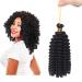 6" Short Marley Bob Crochet Braiding Hair Extensions Synthetic Twist Deep Wavy Curly Hairpieces Marley Braids - Dark Black