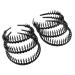 Cheerlife 6 pieces black plastic hair ripe with teeth hair band headband hair accessories headdress for men and women black black e