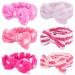 WHAVEL 6 Pack Pink Makeup Headbands Soft Cute Headbands Shower Bow Hair Band Bowknot Spa Headbands Soft Face Wash Headbands Shower Headbands Fluffy Skincare Head Wraps for Spa Shower Makeup Washing Face Type 12