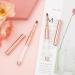 2pcs Nail Art Clean Up Brushes - Rose Gold Metal Rhinestone Handle - DIY Design & Polish Mistake Cleaning - Nail Cleaning Brush - Buy Online on GoSupps.com