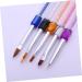 minkissy Dual Brush Pens Gel Nail Brush Flat Brush Pen Nail Brush Pen Purple Manicure Builder medium Purple - Buy Online on GoSupps.com
