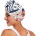 Abstract Flowers Hair Towel 2 Pack - Super Absorbent Quick Dry Hair Turbans for Women & Girls | Perfect Hair Drying Solution - Buy Online on GoSupps.com