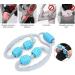 360-Degree Clamp Leg Massage Device | Deep-Trigger Point Back Massager for Calf & Body Relaxation - Blue - Buy Online on GoSupps.com