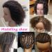 100% Human Hair Afro Curly Mannequin Head for Hairdresser Training - African American Doll Head with Clamp Stand - Ideal for Practice Styling and Braiding - Buy Online on GoSupps.com