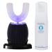 Automatic Toothbrush 360 Electric Sonic Toothbrush Kit with LED Light, Teeth Whitening Black