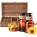 Beunyow Portable Bamboo Aromatherapy Gift Box - 25 Holes Essential Oils Storage Case for Nail Polish Fragrance Oils & Lipstick - Buy Online on GoSupps.com