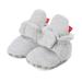 LACOFIA Baby Boys Girls Anti-Slip Soft Sole Slipper Booties Infant Winter Crib Shoes 0-6 Months C Light Gray
