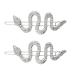 Snake Hair Pins for Women Silver Hair Clips for Girls Punk Hair Accessories for Teenages Rhinestone Hair Barrettes for Kids Y2K Stuff for Teens Sparkly Hair Grips for Short Hair Slides for Fine Hair