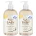 Shea Moisture Baby Essentials, 100% Virgin Coconut Oil Baby Body Wash & Shampoo, Skin Care for Newborn Baby and Kids, Pack of 2-13 Fl Oz