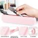 Qetlavee 2-Stk Portable Cosmetic Bag Set | Makeup Brush Holder & Sponge Storage | Travel Makeup Organizer in Pink - Buy Online on GoSupps.com