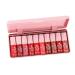 10-Piece Classic Red Lip Stain Set | Vibrant Moisturizing Liquid Lip Gloss | Perfect Mother's Day Gift - Buy Online on GoSupps.com