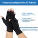 2-Pair Arthritis Compression Gloves for Rheumatoid & Osteoarthritis Relief - Fingerless Breathable & Moisture-Regulating - Unisex Size S (Black) - Buy Online on GoSupps.com