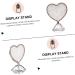 minkissy Nail Art Display Stand Earring Display Stand Nail Mixing Holder Nail Polish Earring Plate Holder Cosmetic Artist Mixing Nail Art Pallet Resin Nails Heart-shaped Acrylic Crystal 8.7x6.5cm Assorted Color 1 - Buy Online on GoSupps.com