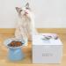 CEEFU Extra Wide Elevated Cat Bowls - Ceramic Cat Food Bowl 6.2" Raised Cat Food Bowls Elevated Shallow Cat Food Dish Whisker Fatigue Lead & Cadmium Free 5" Good Height for Cat Feeding Blue Baby Blue - Buy Online on GoSupps.com